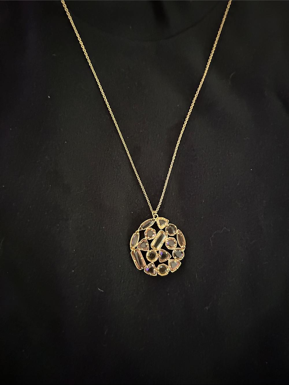 Gold Pendant Necklace with Amethyst Accent - Women's Jewelry